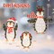 Light up Penguins Christmas Decorations with 194 LED Lights and Zip Ties